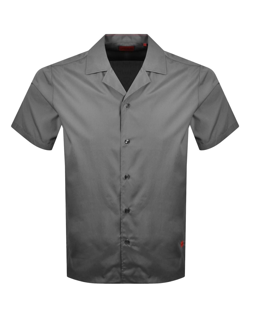 HUGO Gray Ellino Linen Shirt for men
