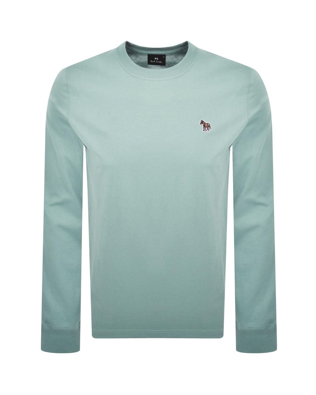 Paul Smith Green Long Sleeve Zebra T Shirt Light for men