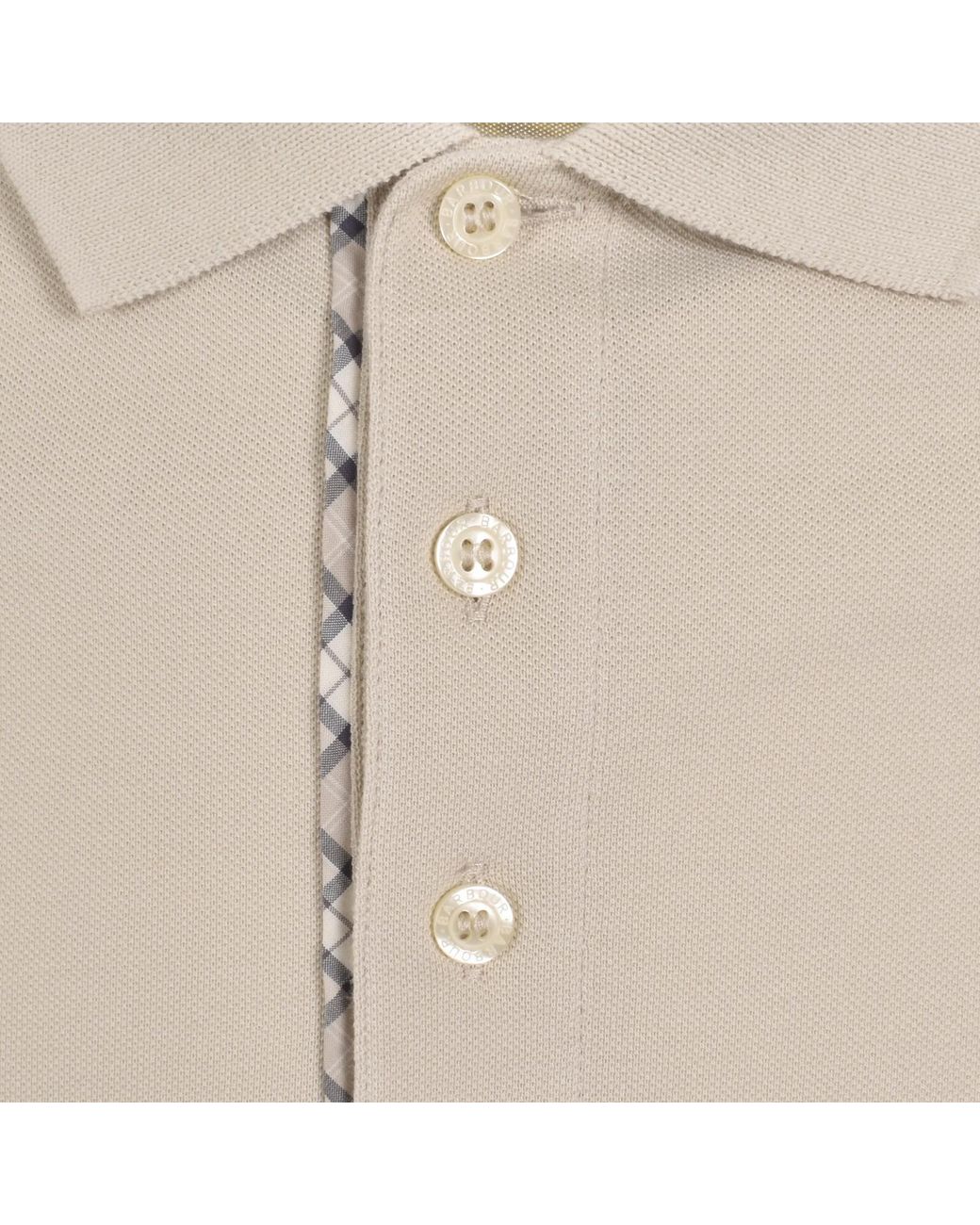 Barbour Natural Reston Tartan Trim Polo Mist for men