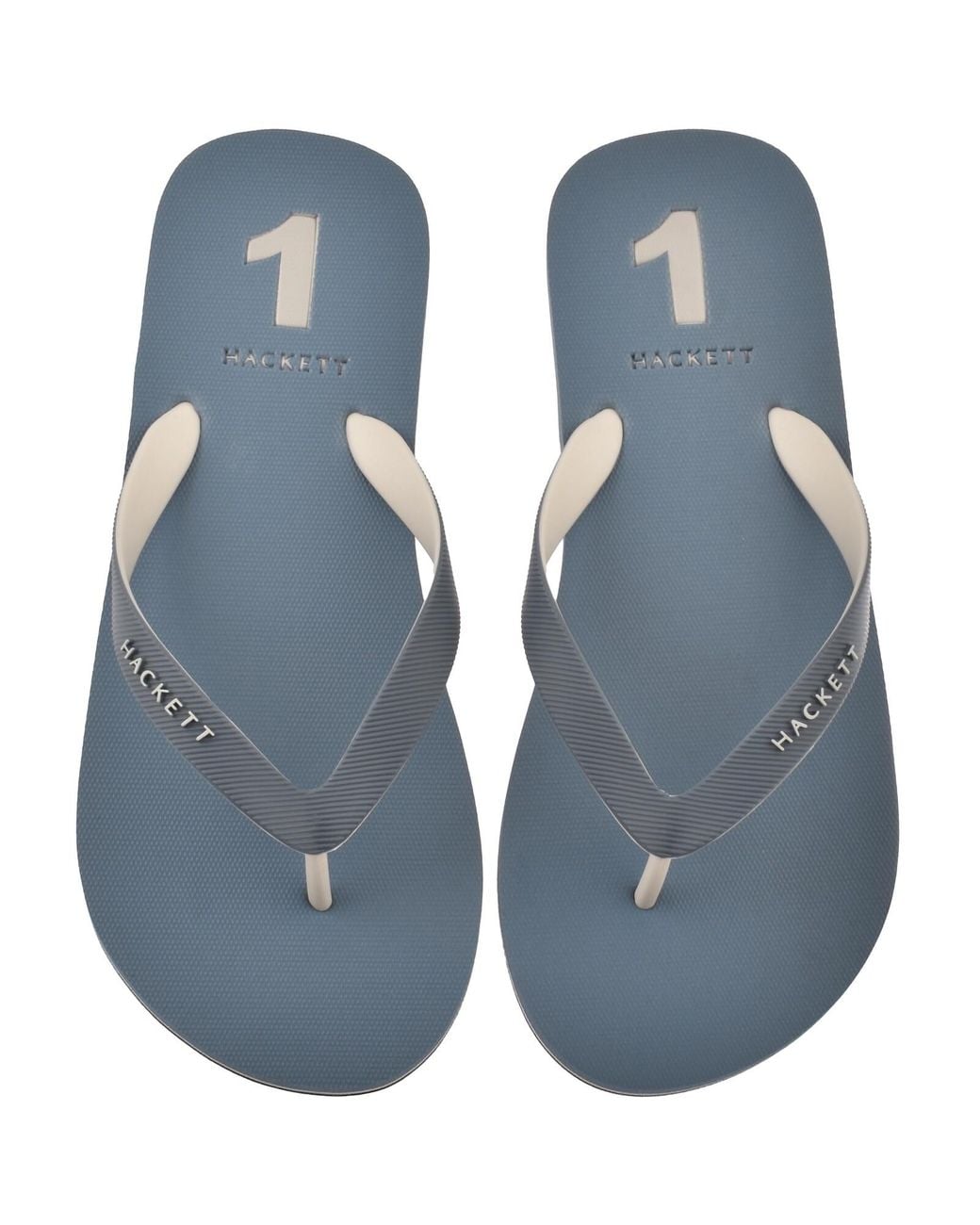 Hackett Blue Capri Numbers Flip Flops Thames for men
