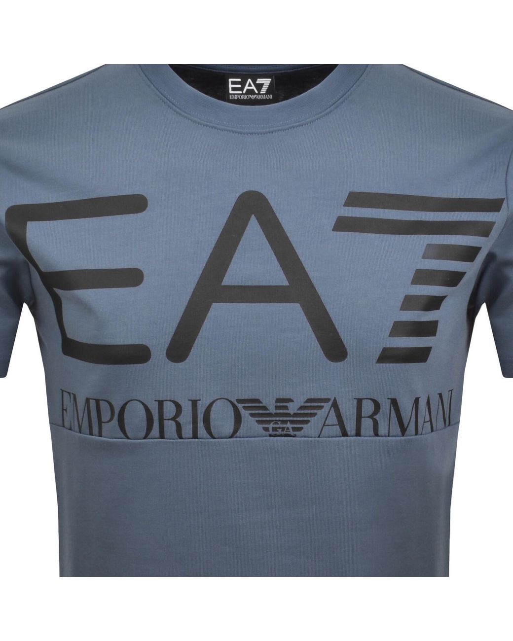 EA7 Blue Emporio Armani Logo T Shirt China for men