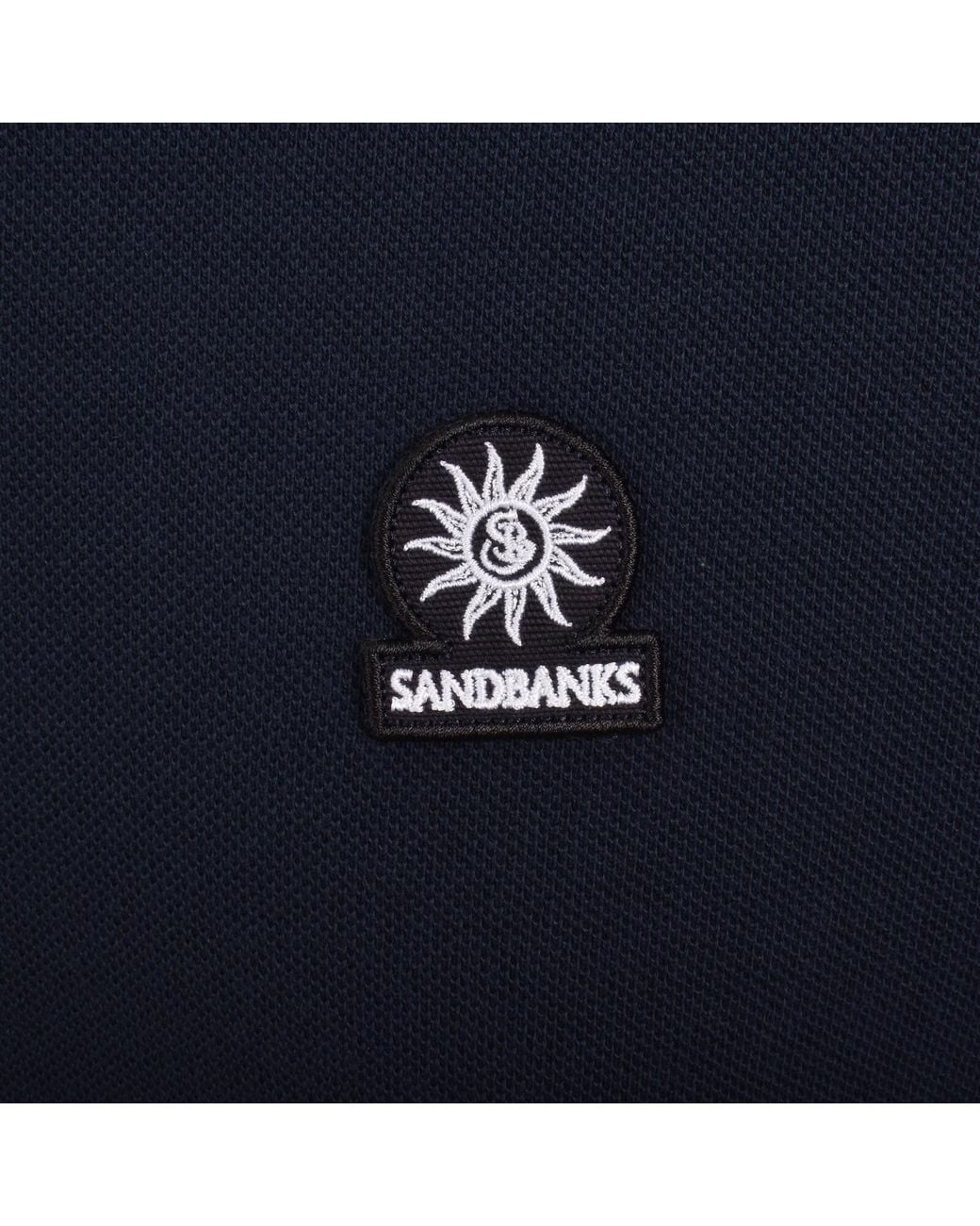 Sandbanks Black Stripe Hem Polo T Shirt for men