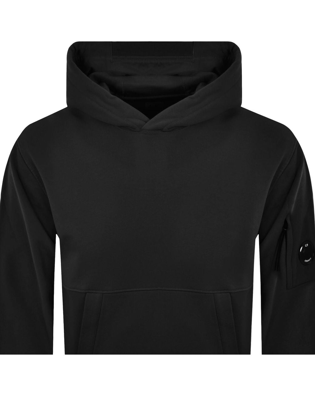 C P Company Black Cp Company Diagonal Raised Hoodie for men
