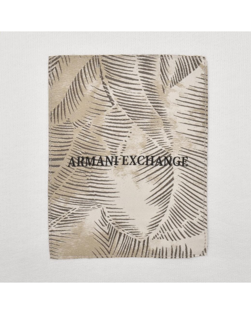 ARMANI EXCHANGE White Logo Hoodie Off for men