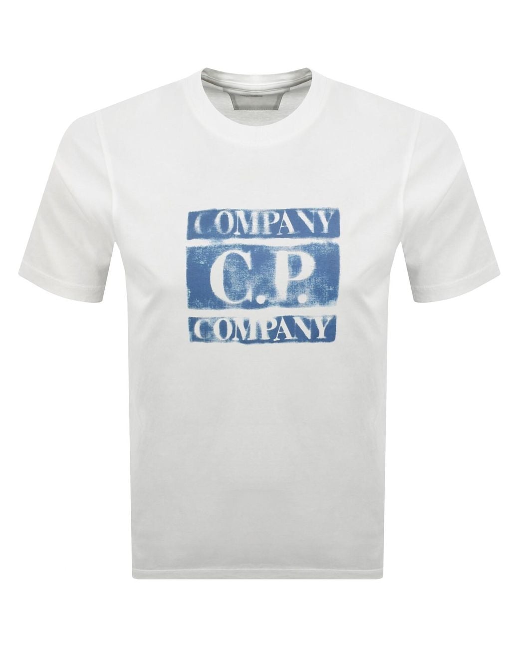 C P Company Blue Cp Company Logo T Shirt for men