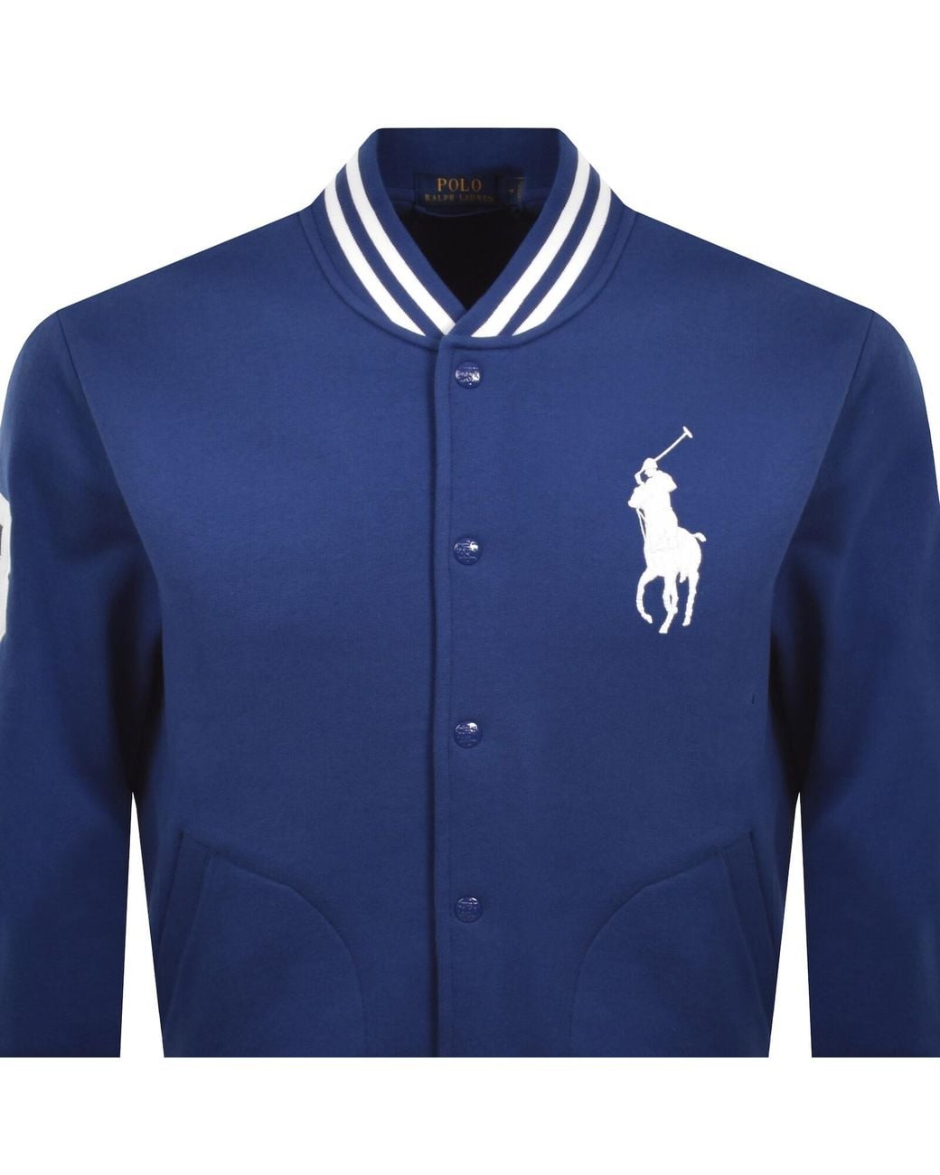 Ralph Lauren Blue Baseball Jacket for men