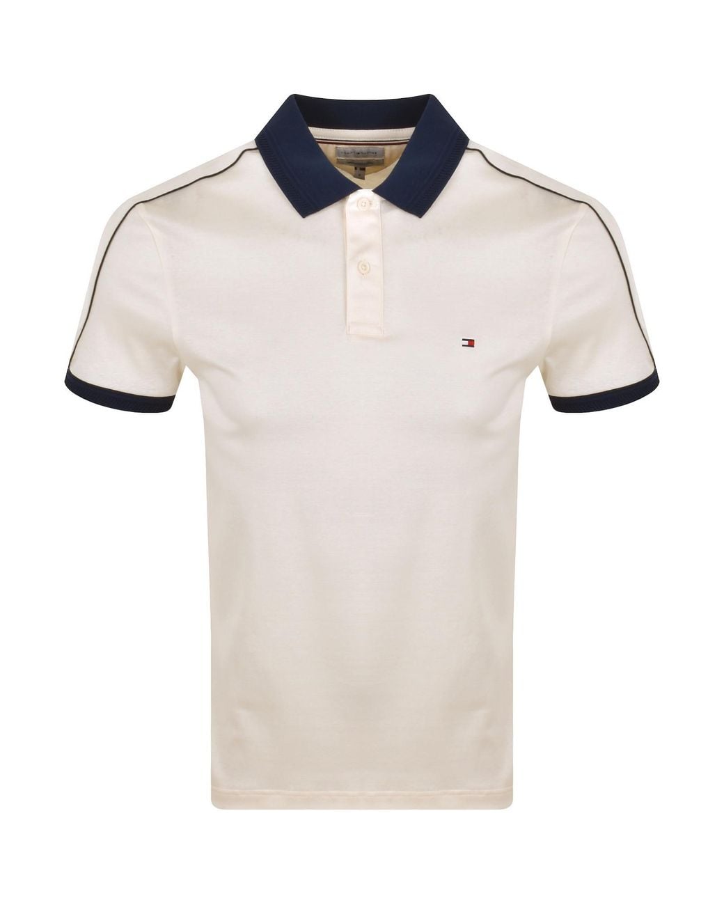 Tommy Hilfiger Natural Mixed Media Polo T Shirt for men