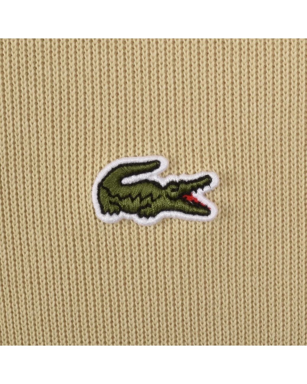 Lacoste Natural Quarter Zip Knit Sweatshirt for men