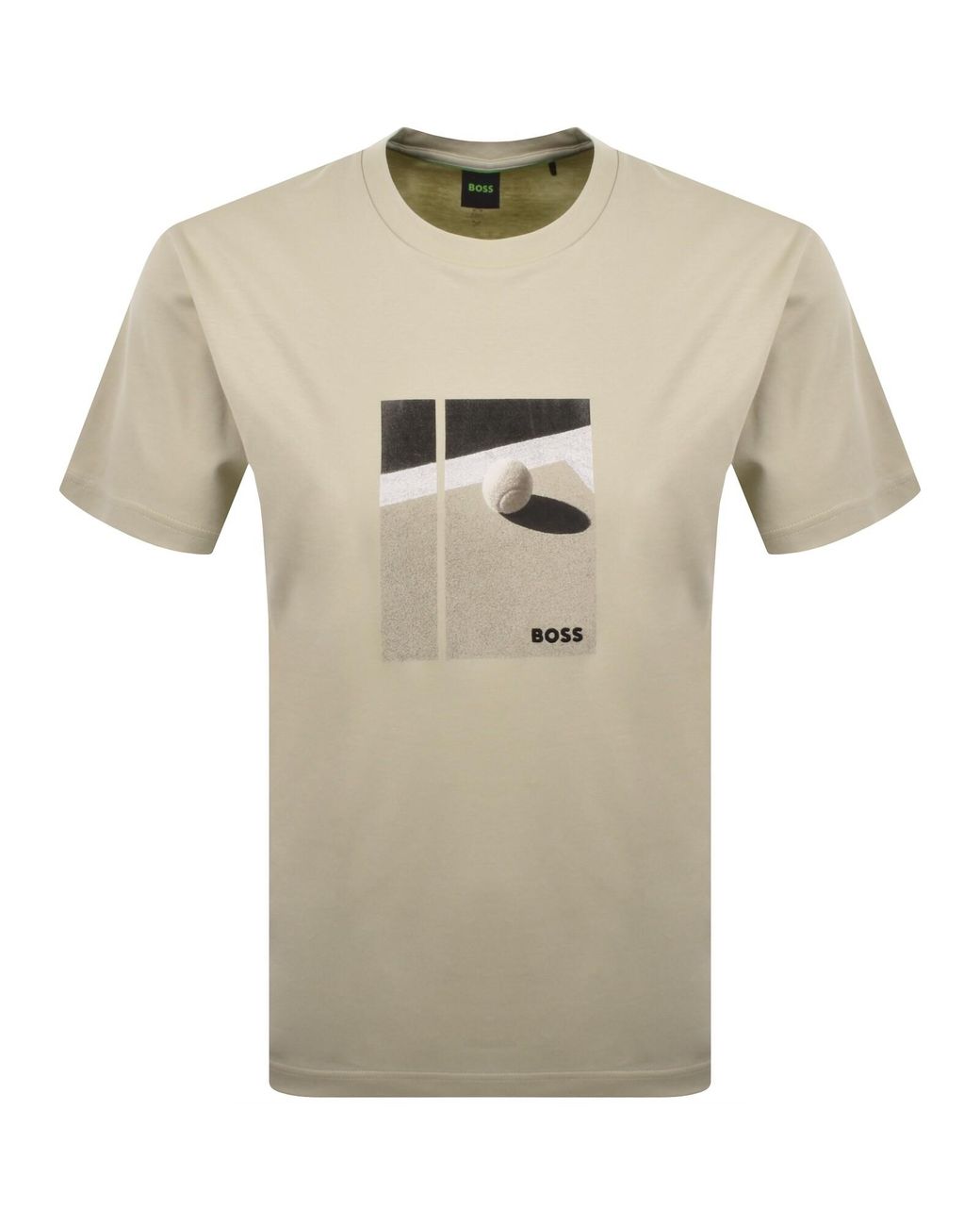 Boss Natural Boss Tennis Artwork Relaxed T Shirt for men