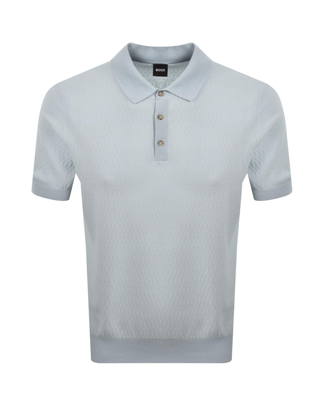 BOSS BUSINESS Blue Boss Lurazio Knit Polo Light for men