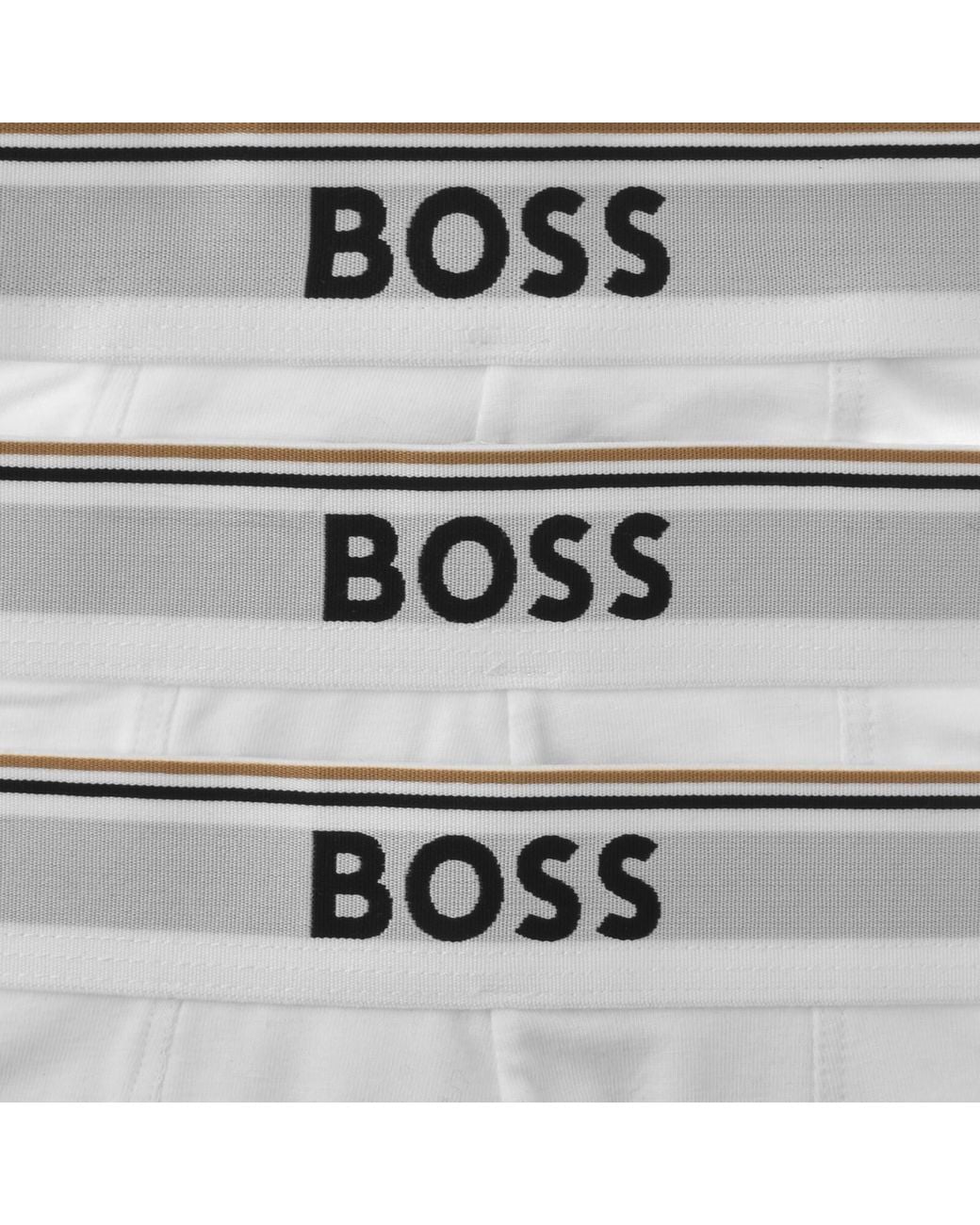 BOSS BUSINESS White Boss Underwear 3 Pack Boxer Briefs for men