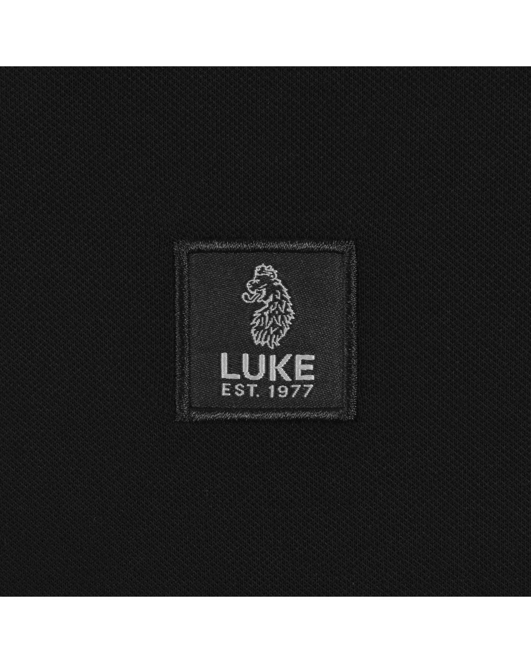 Luke 1977 Black Makati Detailed Polo for men