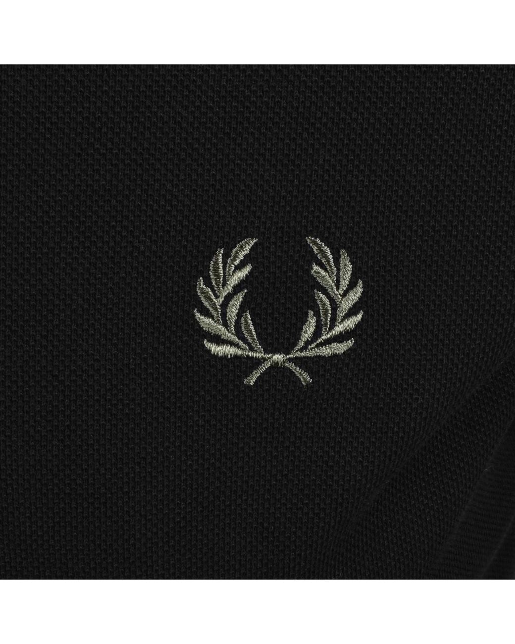 Fred Perry Black Twin Tipped Polo T Shirt for men