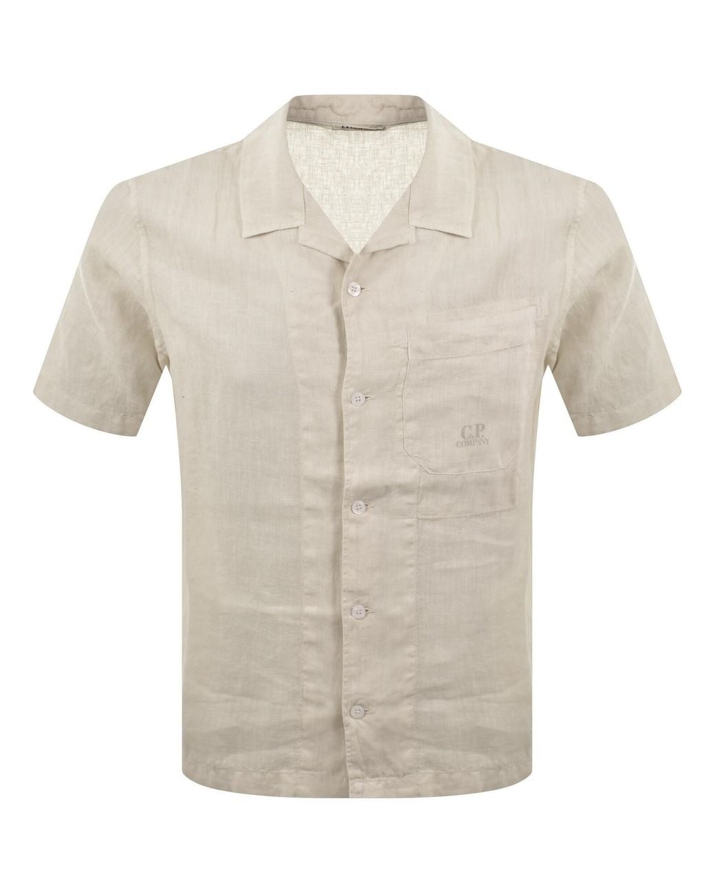 C P Company Natural Cp Company Linen Overshirt for men