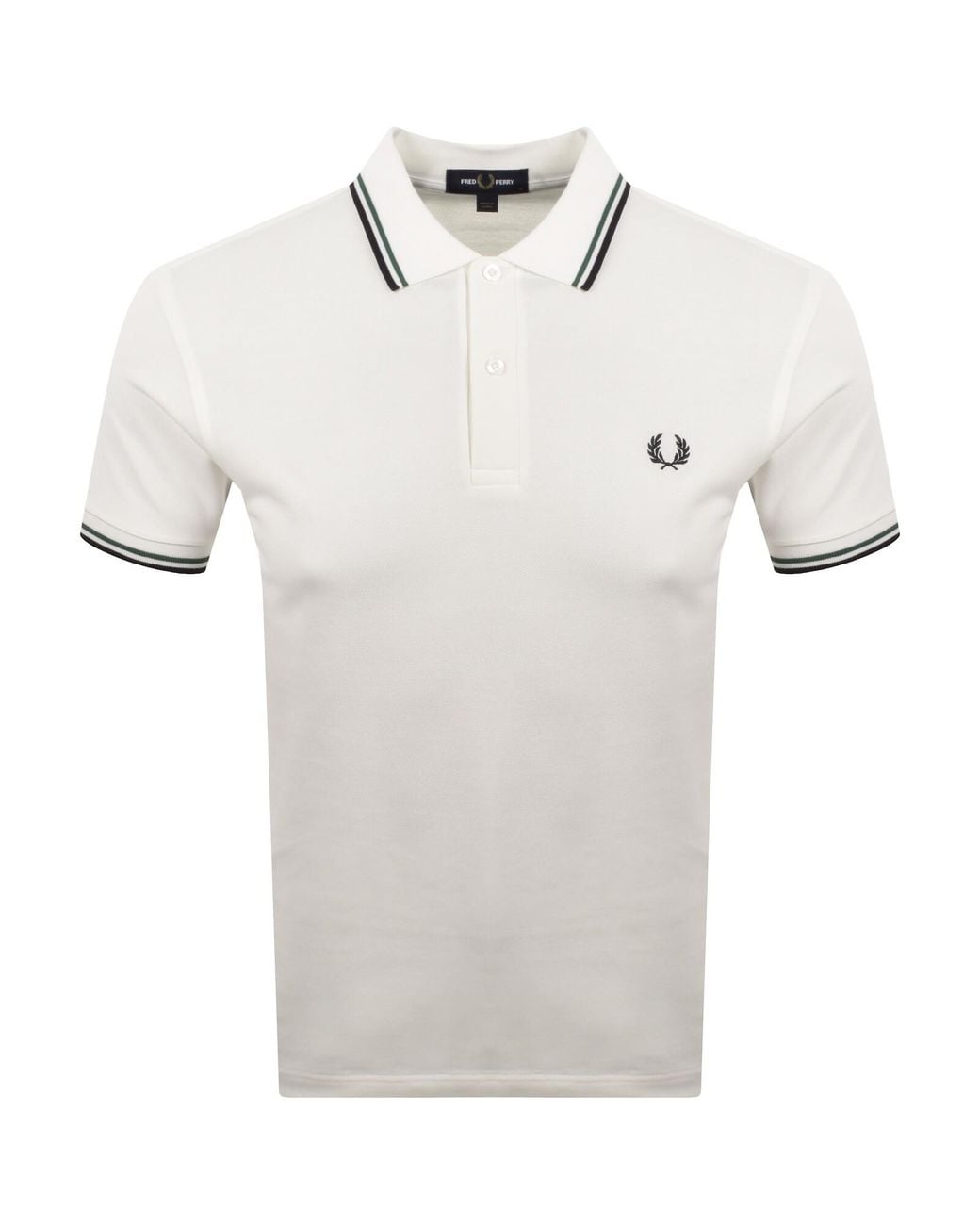 Fred Perry Gray Twin Tipped Polo T Shirt for men
