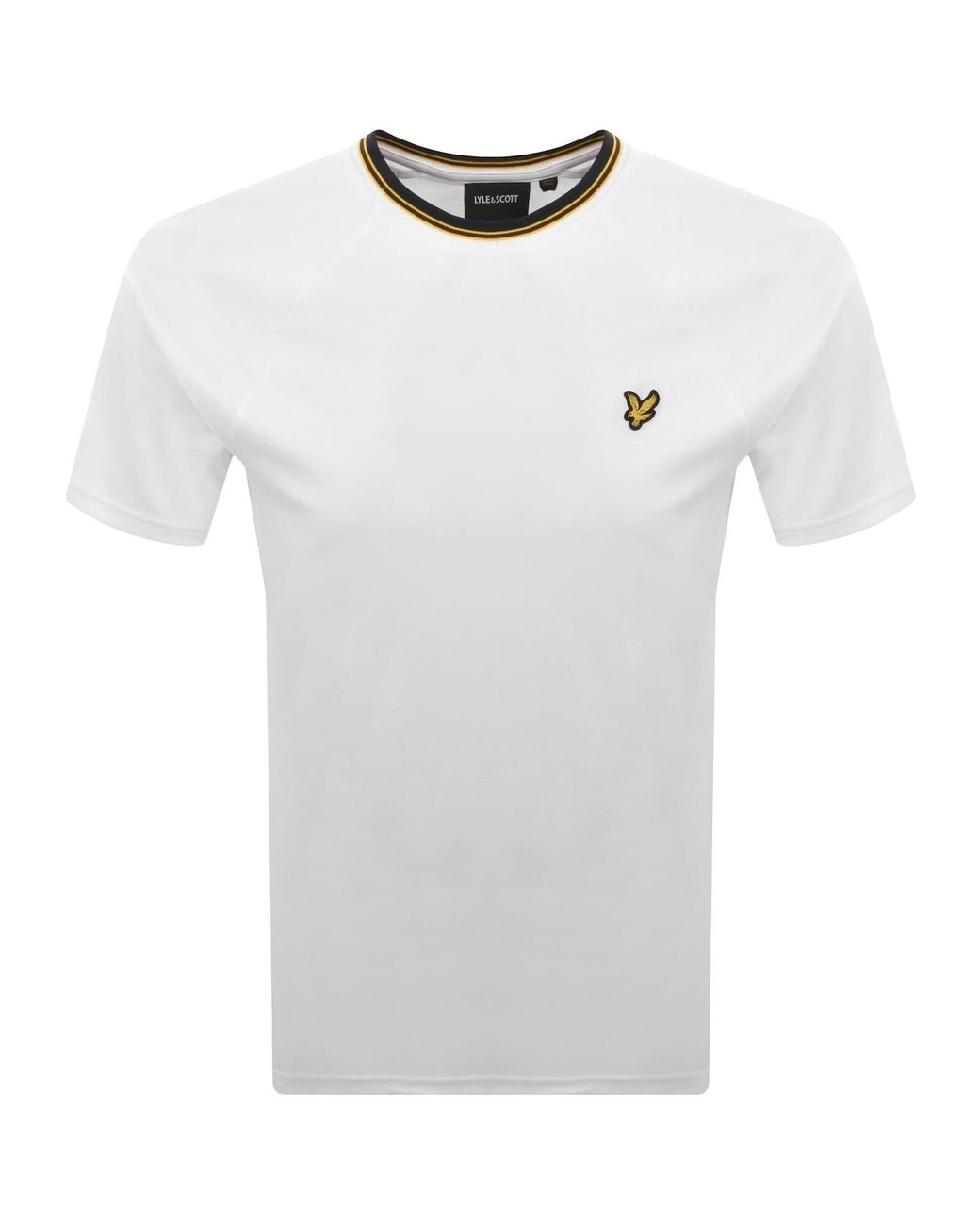 Lyle & Scott White Tipped Track T Shirt for men