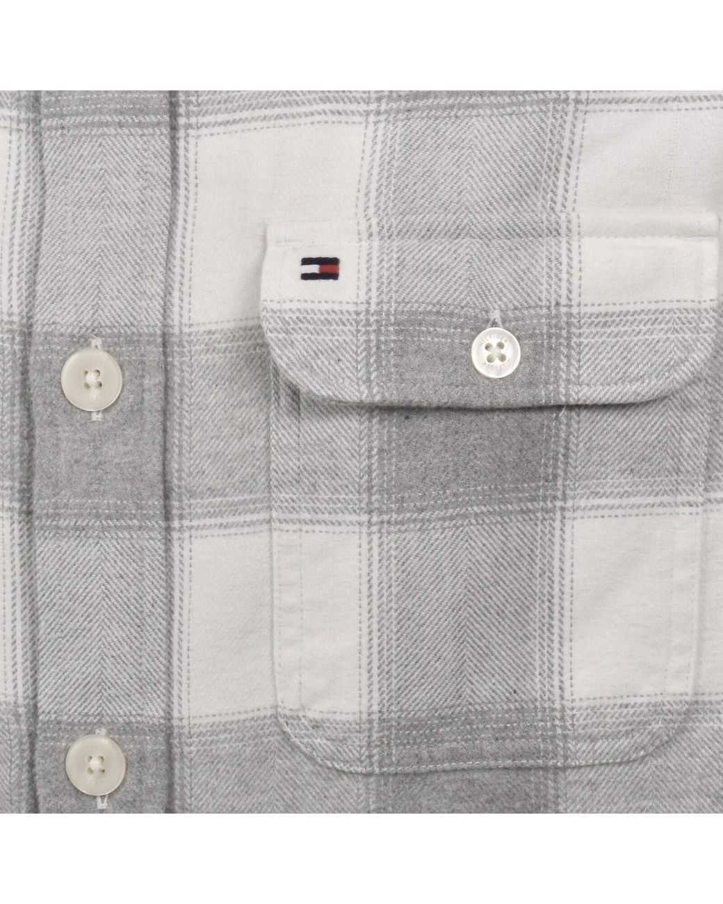 Tommy Hilfiger Gray Flannel Check Overshirt for men