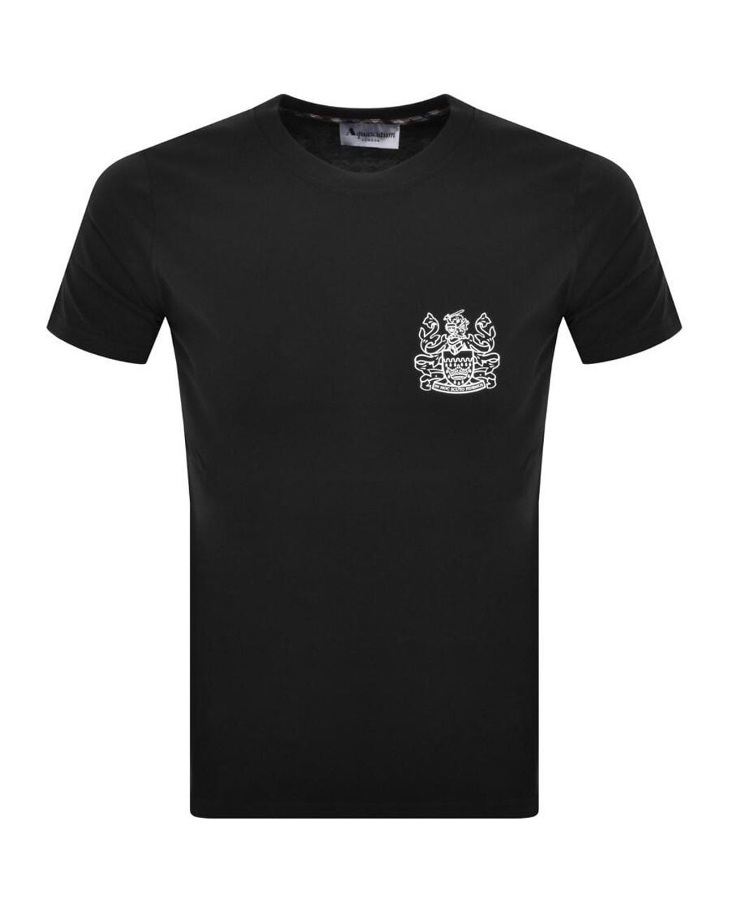 Aquascutum Black Logo T Shirt for men