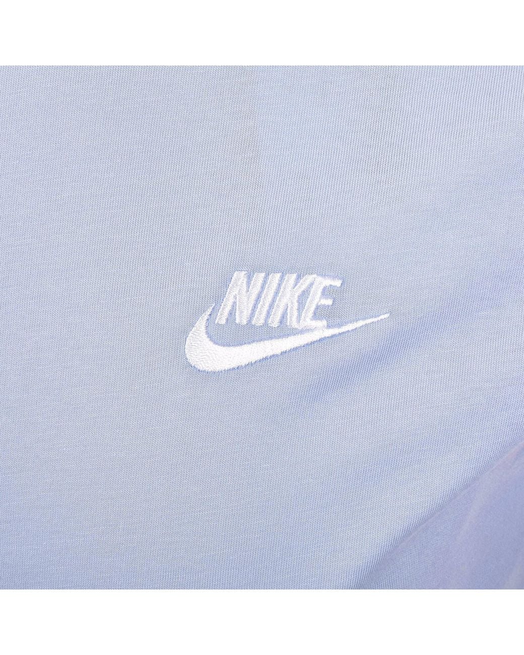 Nike Blue Crew Neck Club T Shirt for men