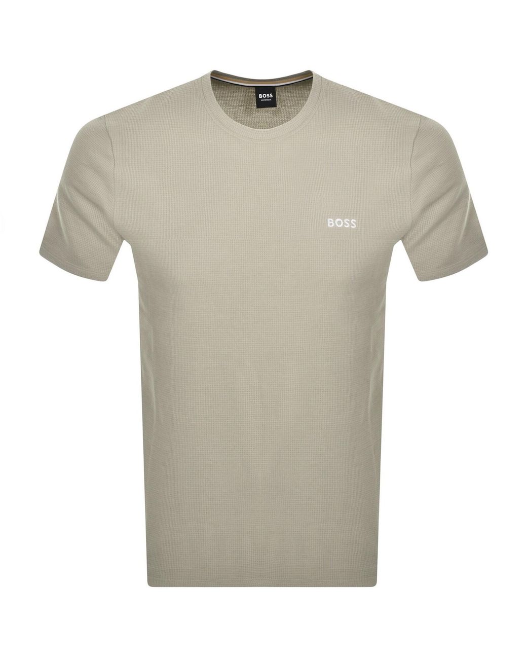 BOSS BUSINESS Gray Boss Waffle T Shirt for men