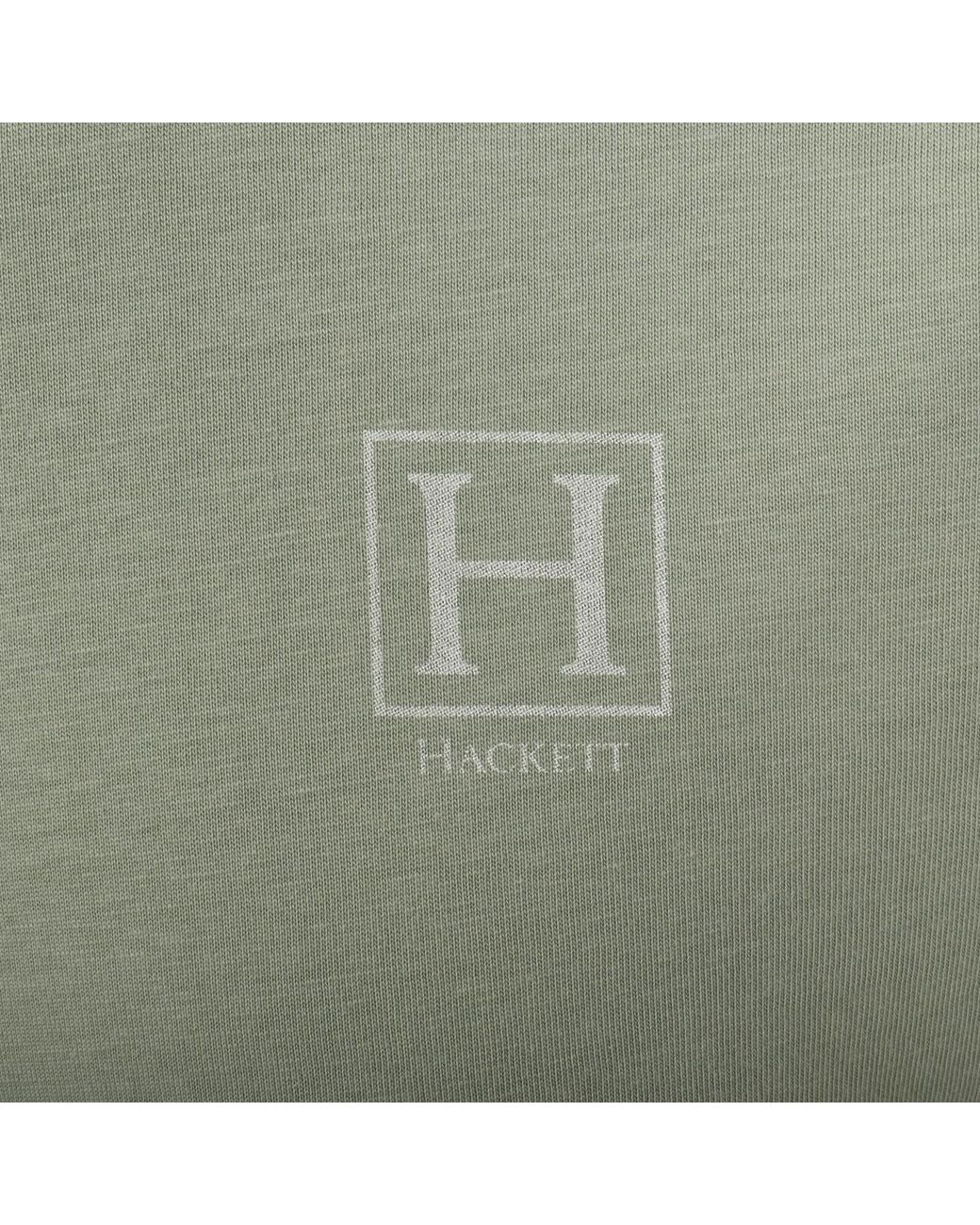 Hackett Green Logo T Shirt Sage for men