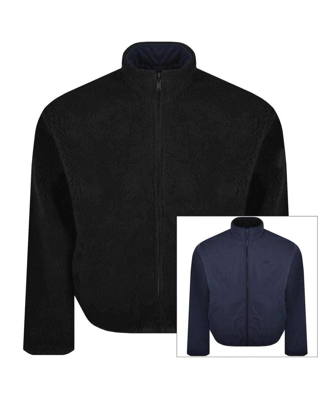 Boss Blue Boss Teddyflip Reversible Jacket Dark for men