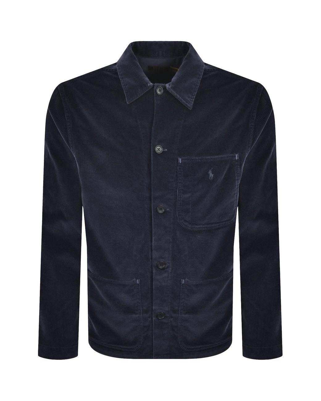 Ralph Lauren Blue Corduroy Overshirt for men