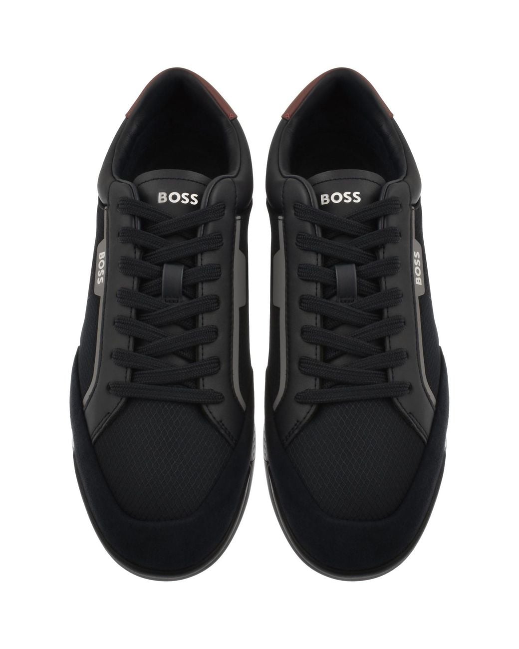 BOSS BUSINESS Black Boss Nitan Trainers Dark for men
