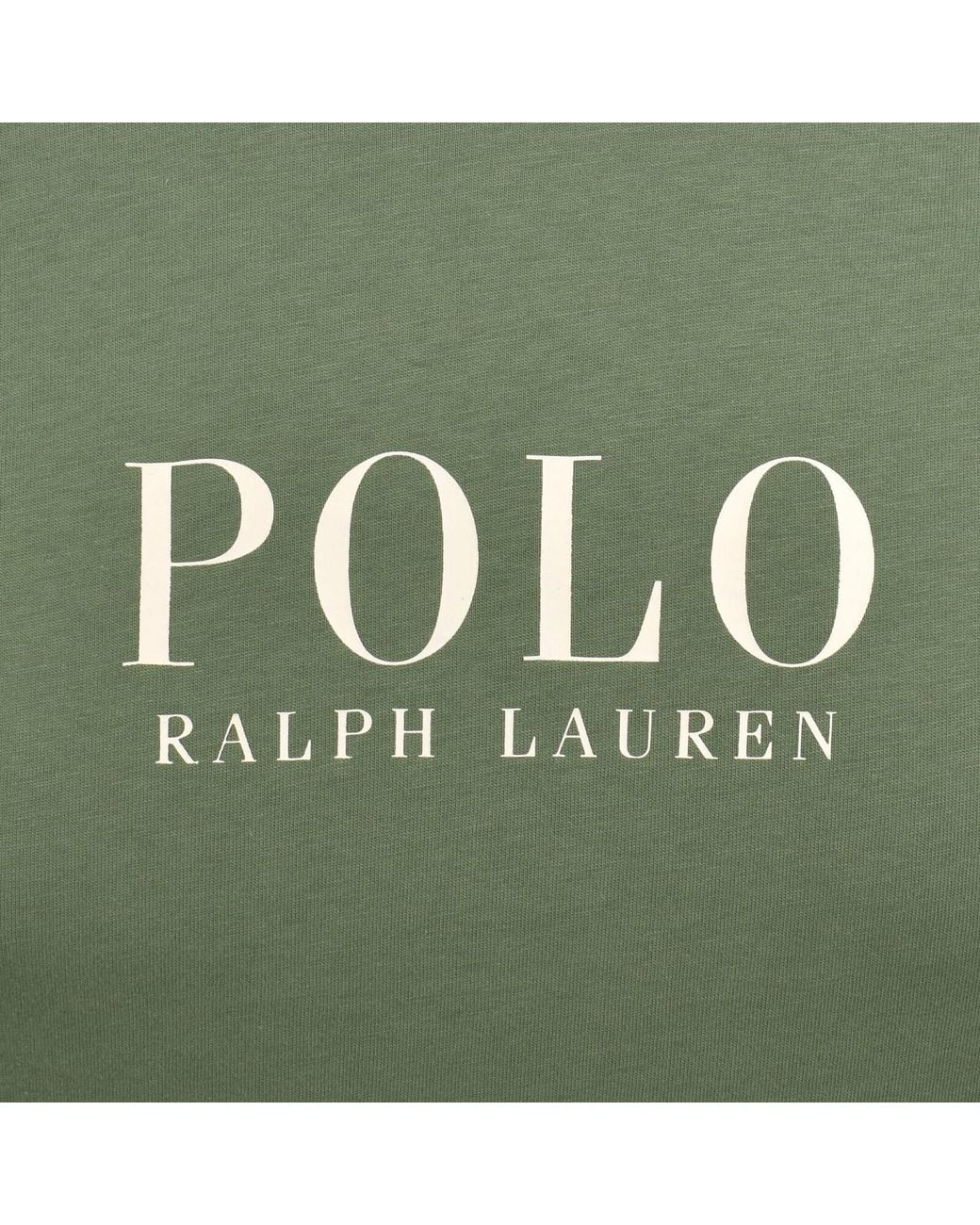 Ralph Lauren Green Logo Crew Neck T Shirt for men