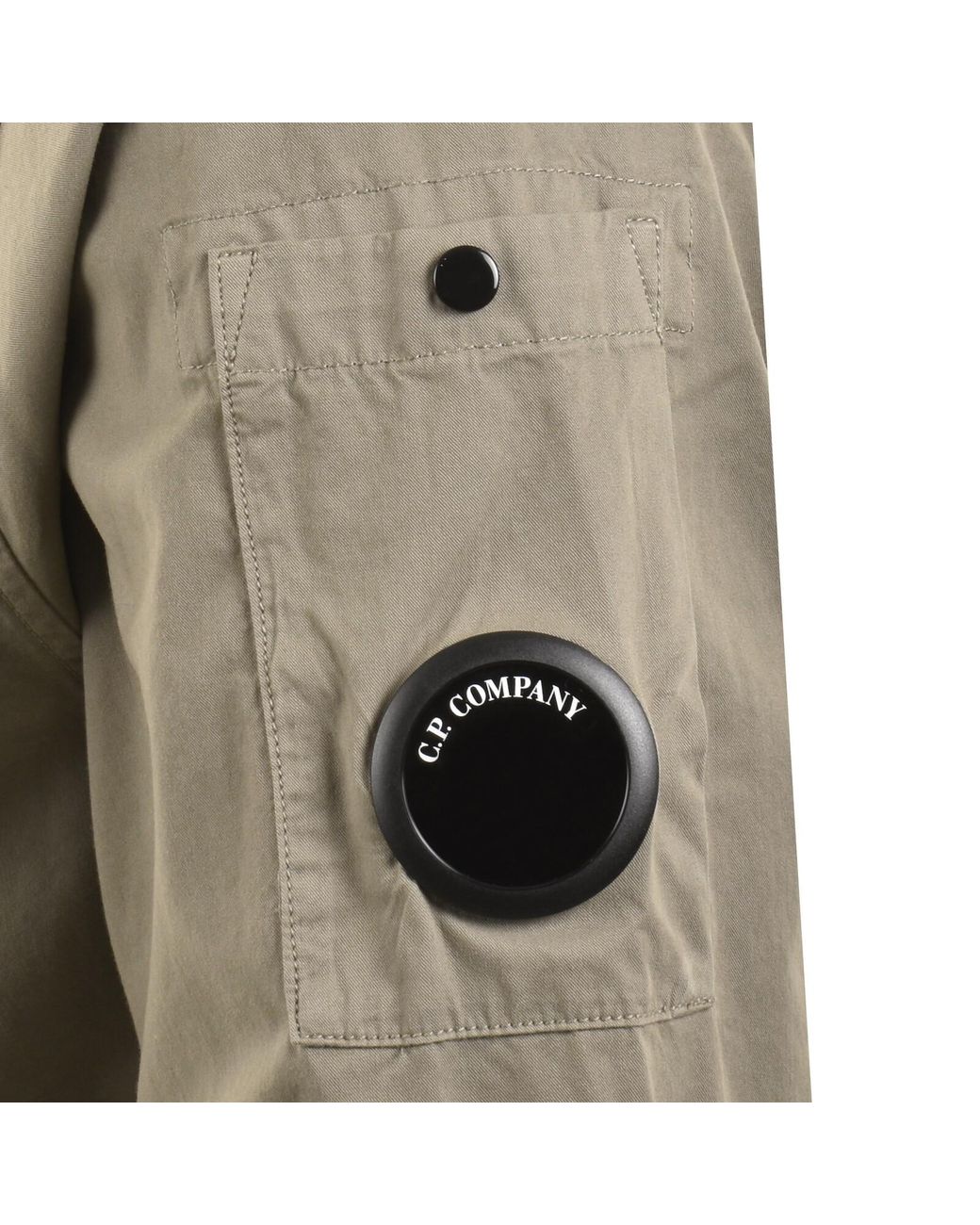 C P Company Green Cp Company Gabardine Overshirt for men