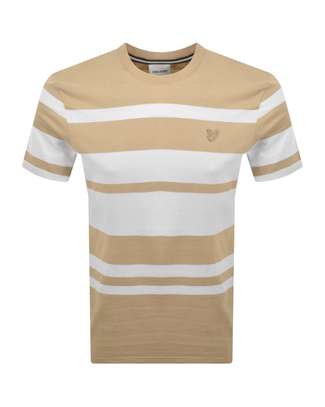 Lyle & Scott Natural Relaxed Stripe T Shirt for men