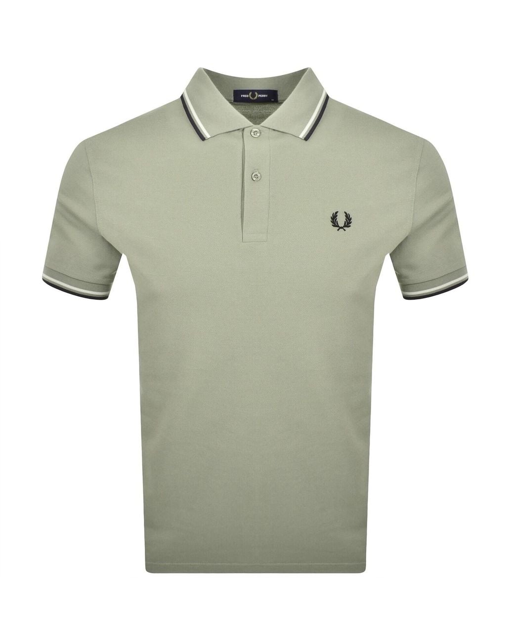 Fred Perry Green Twin Tipped Polo T Shirt for men
