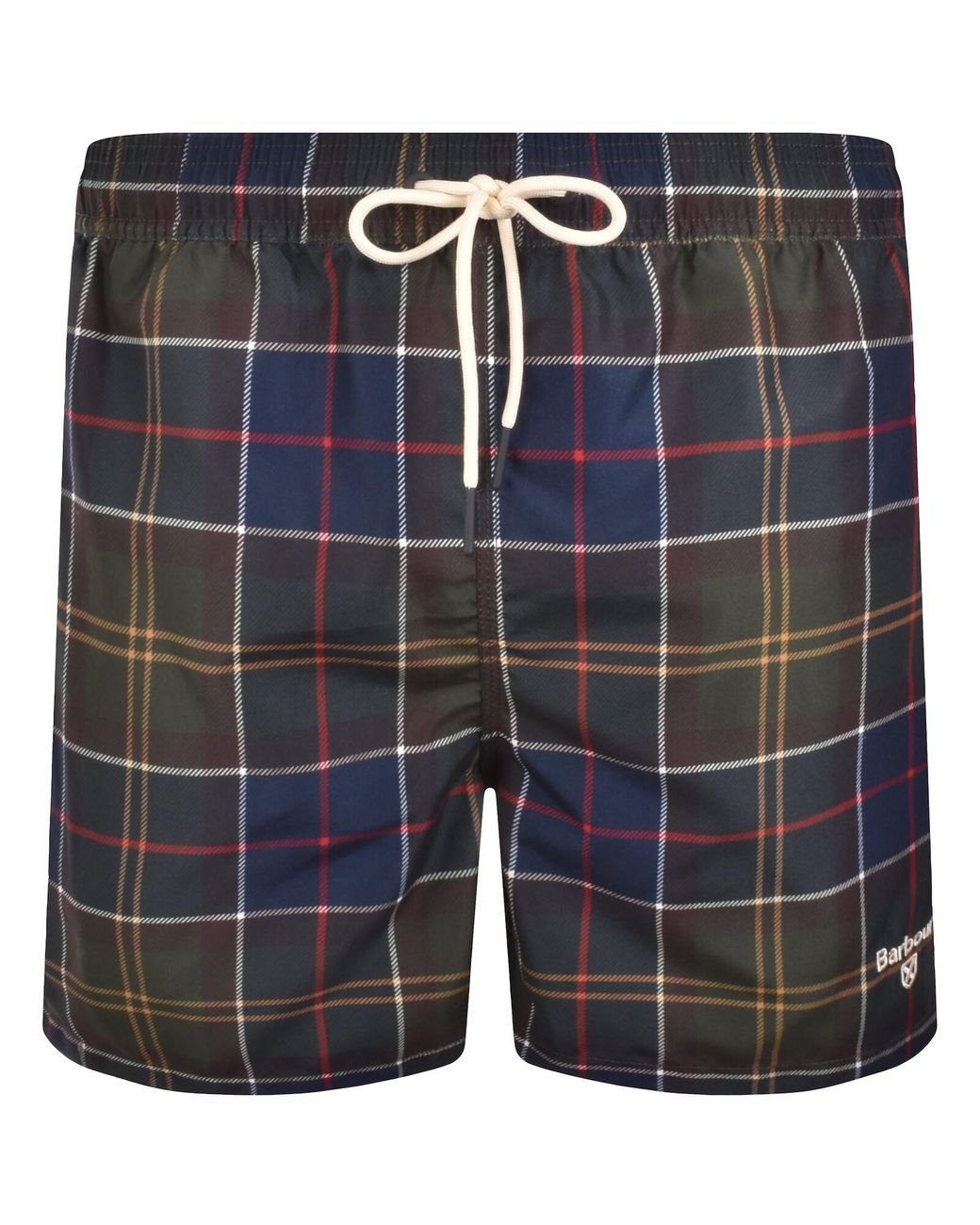 Barbour Blue Staple Tartan Swim Shorts for men