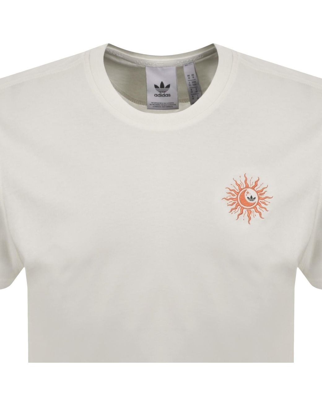 Adidas Originals White Sun Graphic T Shirt for men