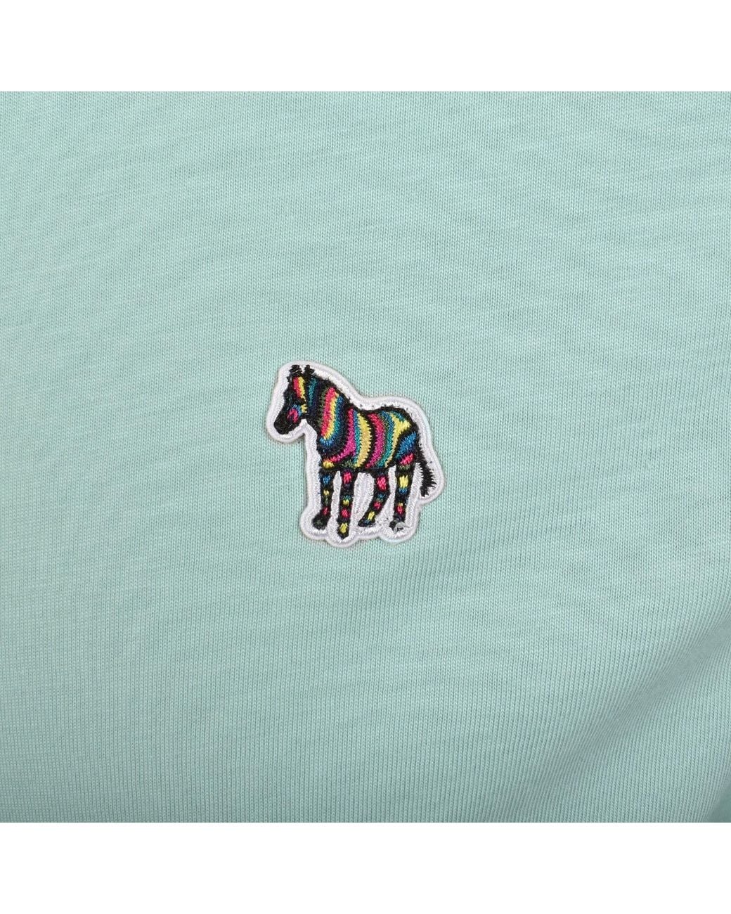Paul Smith Green Long Sleeve Zebra T Shirt Light for men