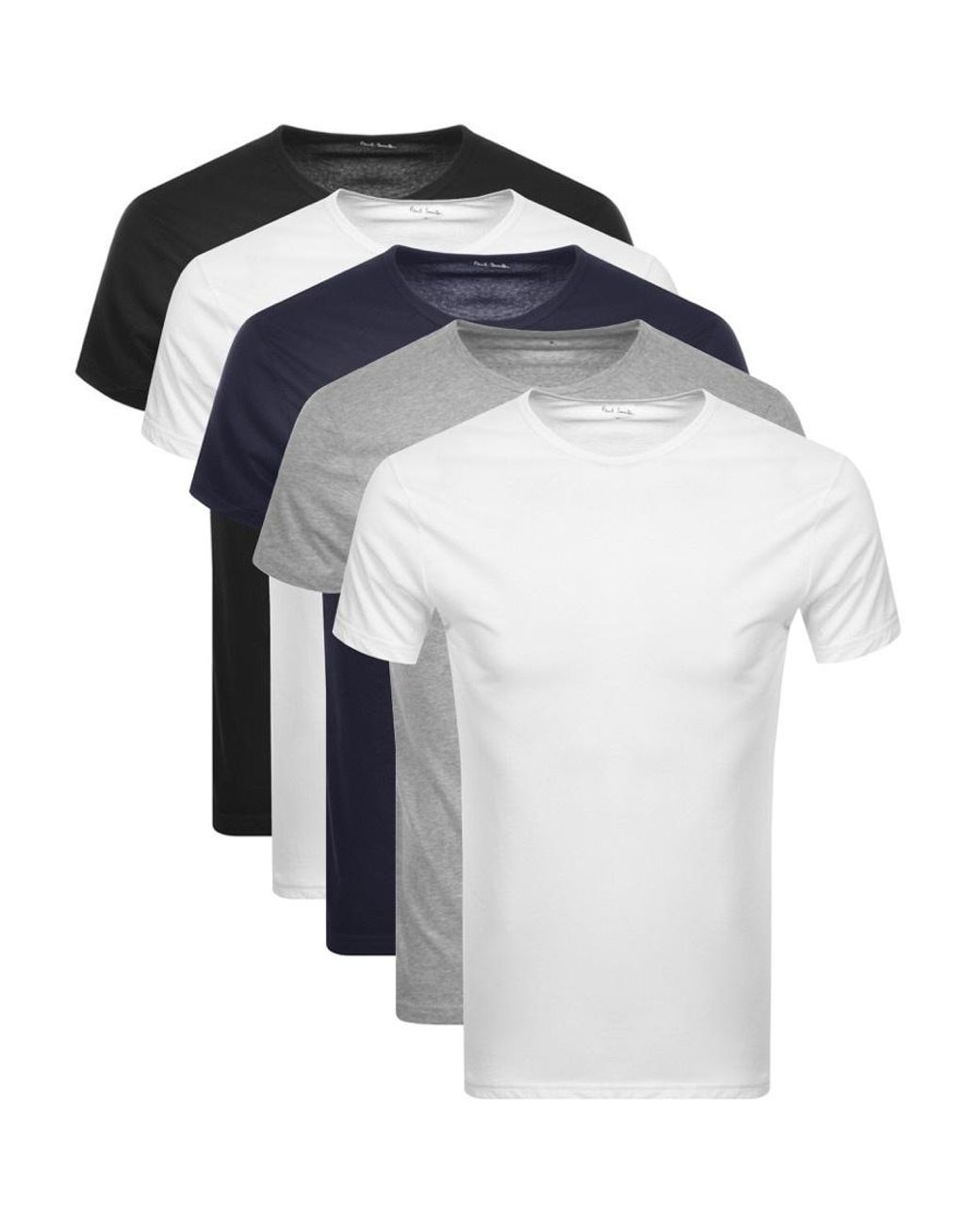 Paul Smith Cotton Ps By Five Pack T Shirt in Black for Men | Lyst