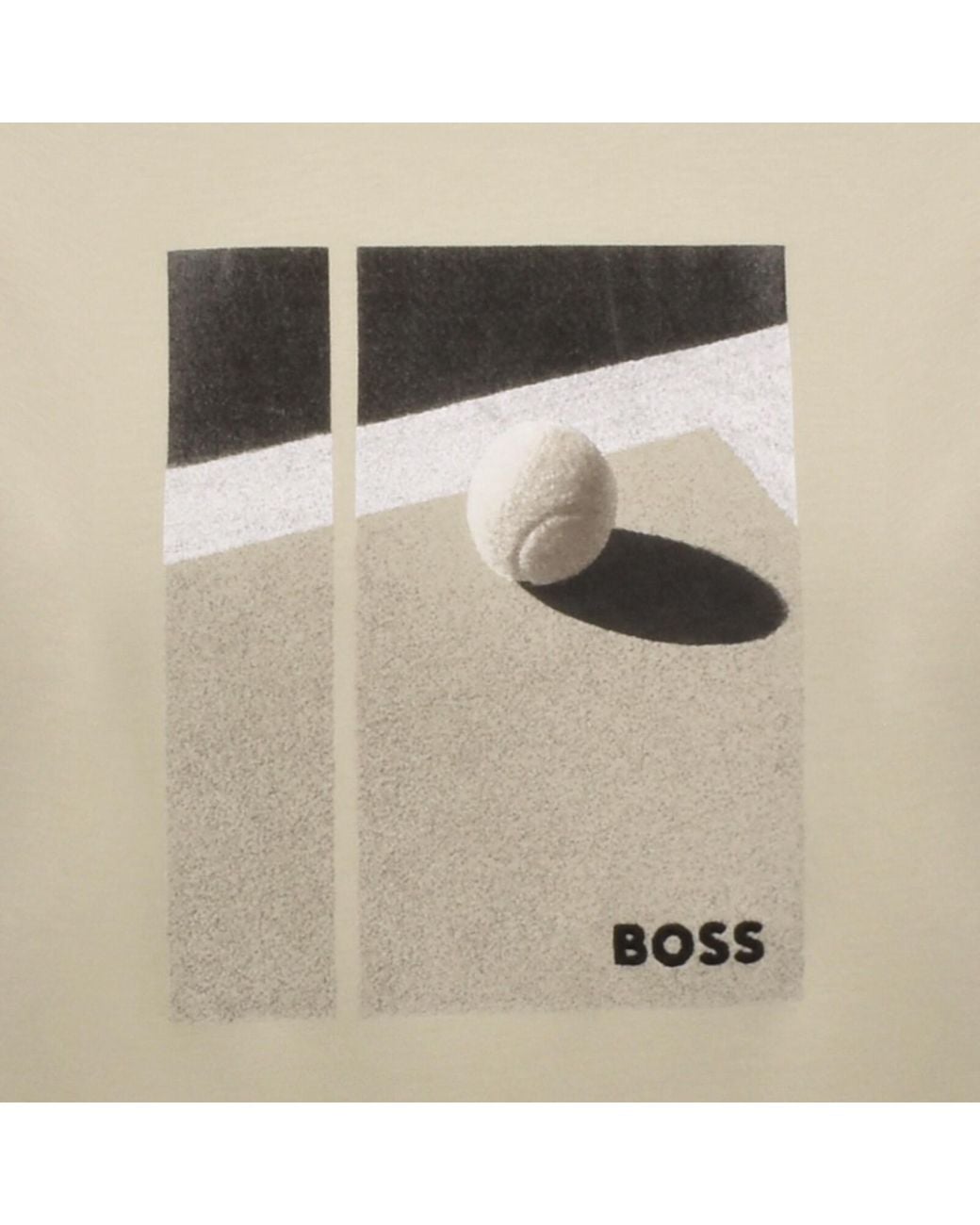 Boss Natural Boss Tennis Artwork Relaxed T Shirt for men