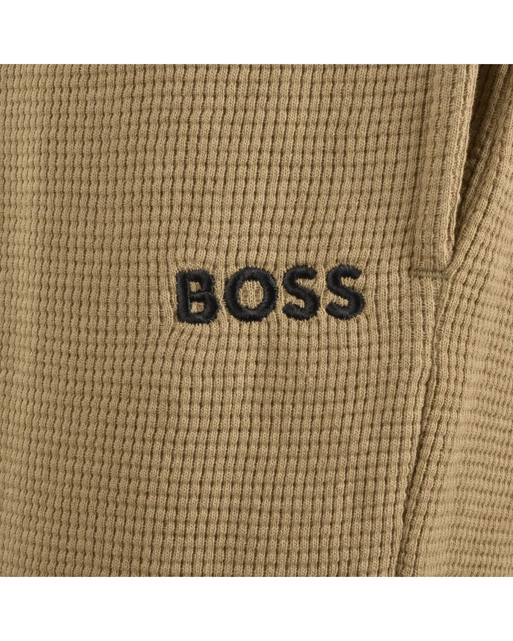 BOSS BUSINESS Natural Boss Waffle Shorts for men