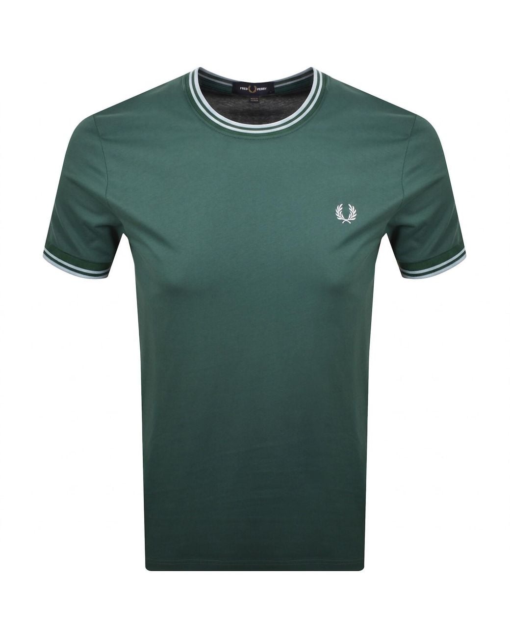 Fred Perry Green Twin Tipped T Shirt for men