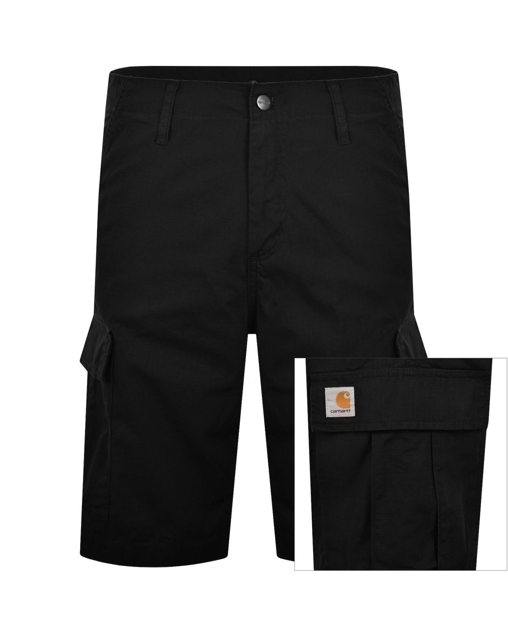 Carhartt Black Regular Cargo Shorts for men