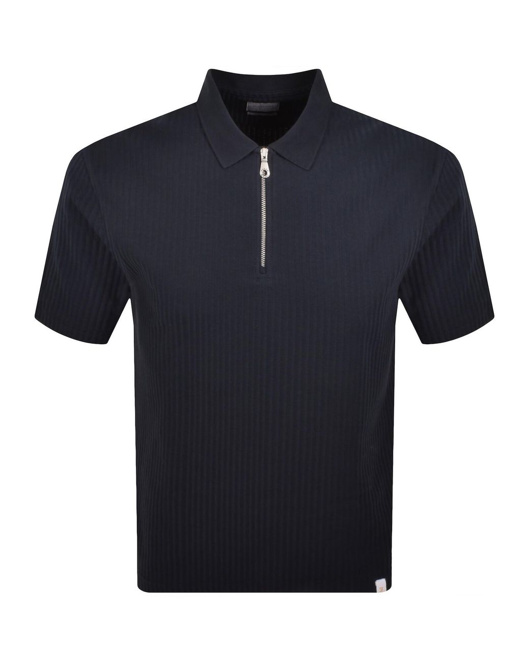 Farah Blue Farah Dobson Zip Polo T Shirt True for men