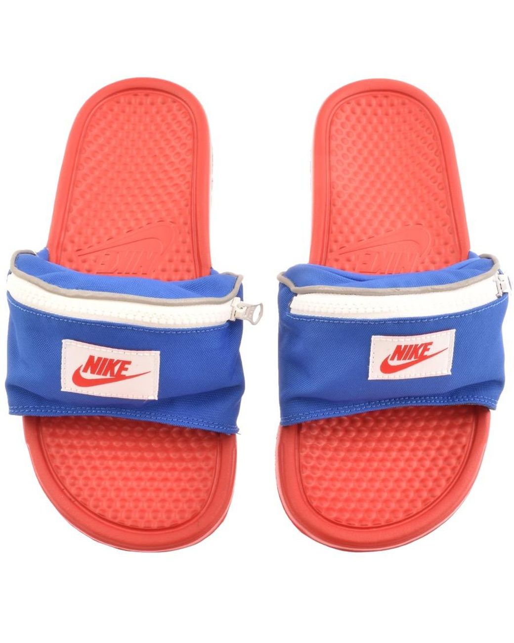 nike slides zipper
