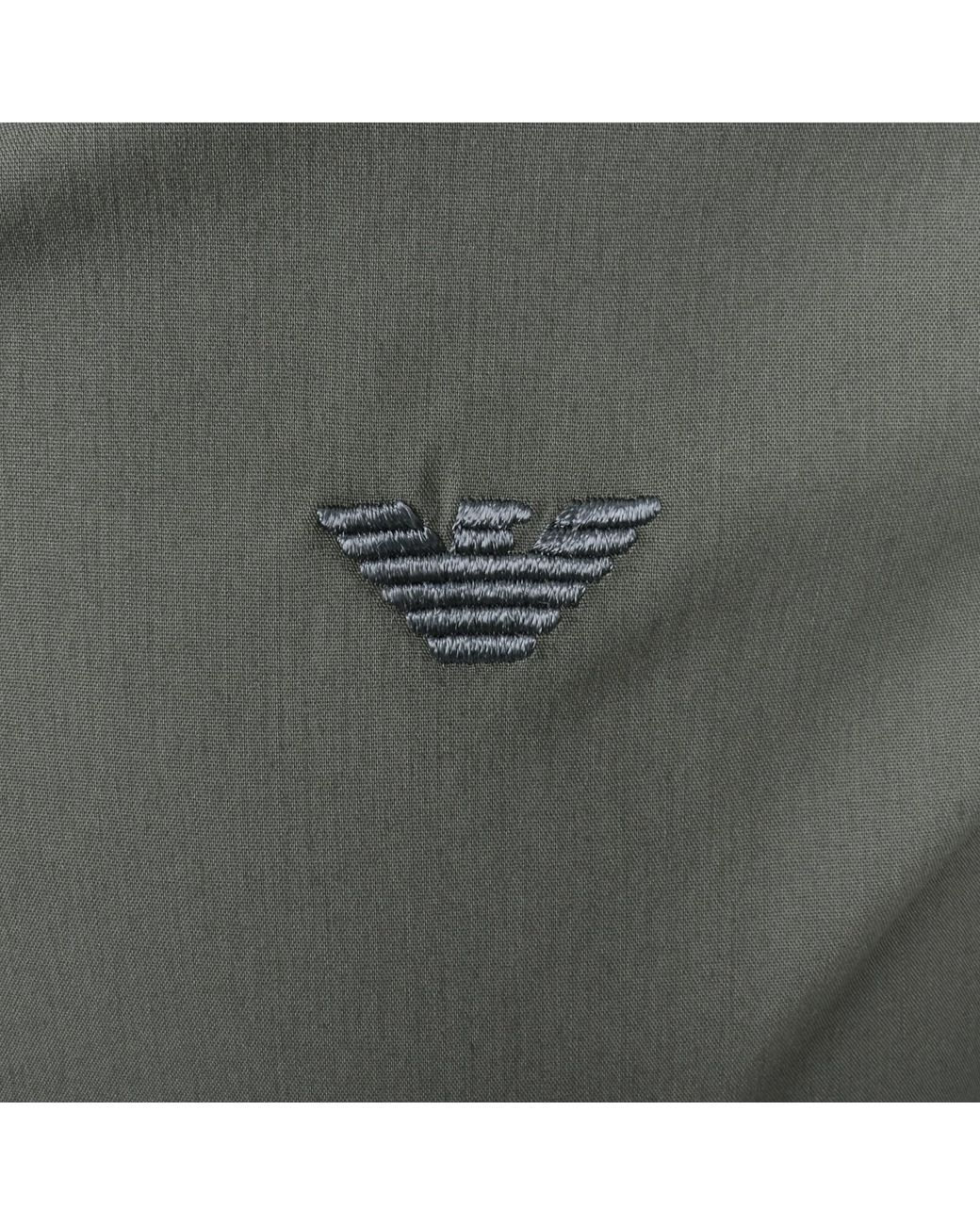 Armani Gray Emporio Short Sleeved Shirt for men