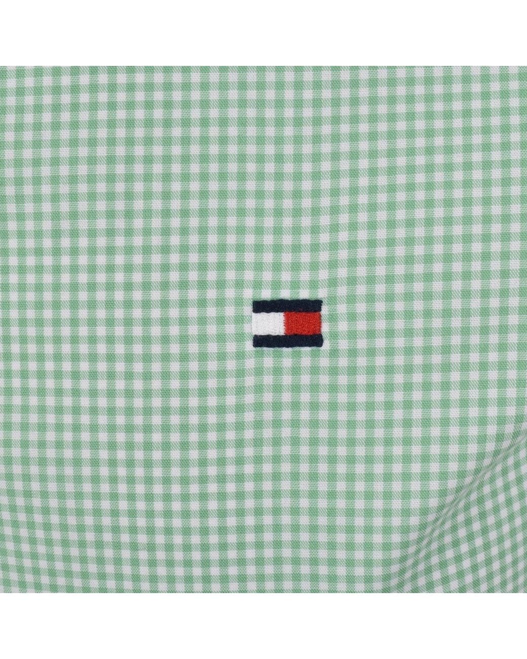 Tommy Hilfiger Green Gingham Shirt for men