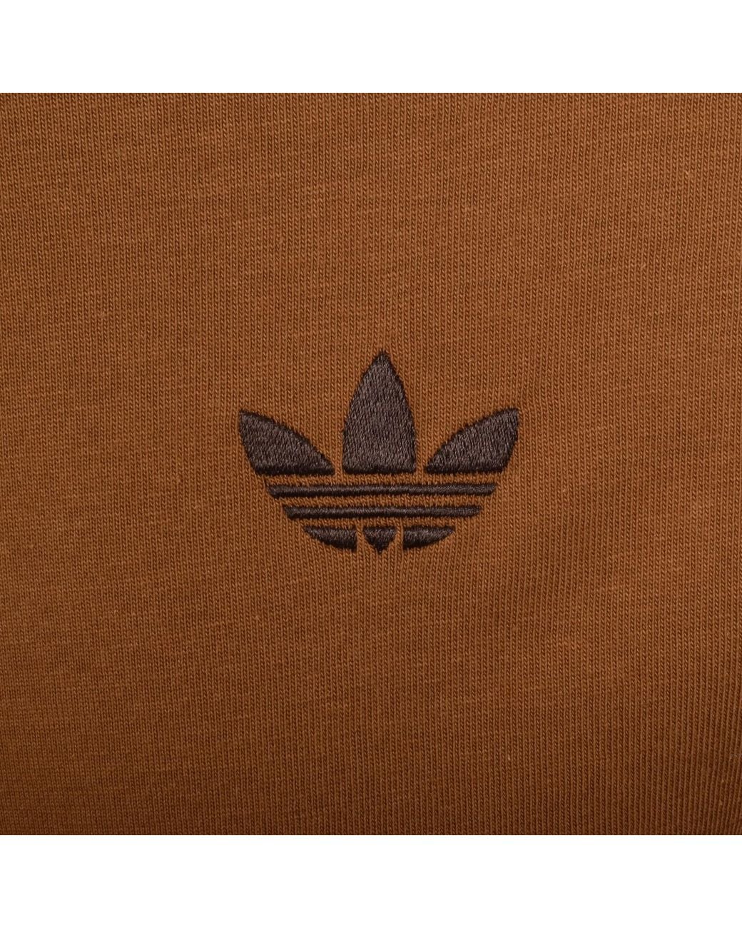 Adidas Originals Brown 3 Stripes T Shirt for men