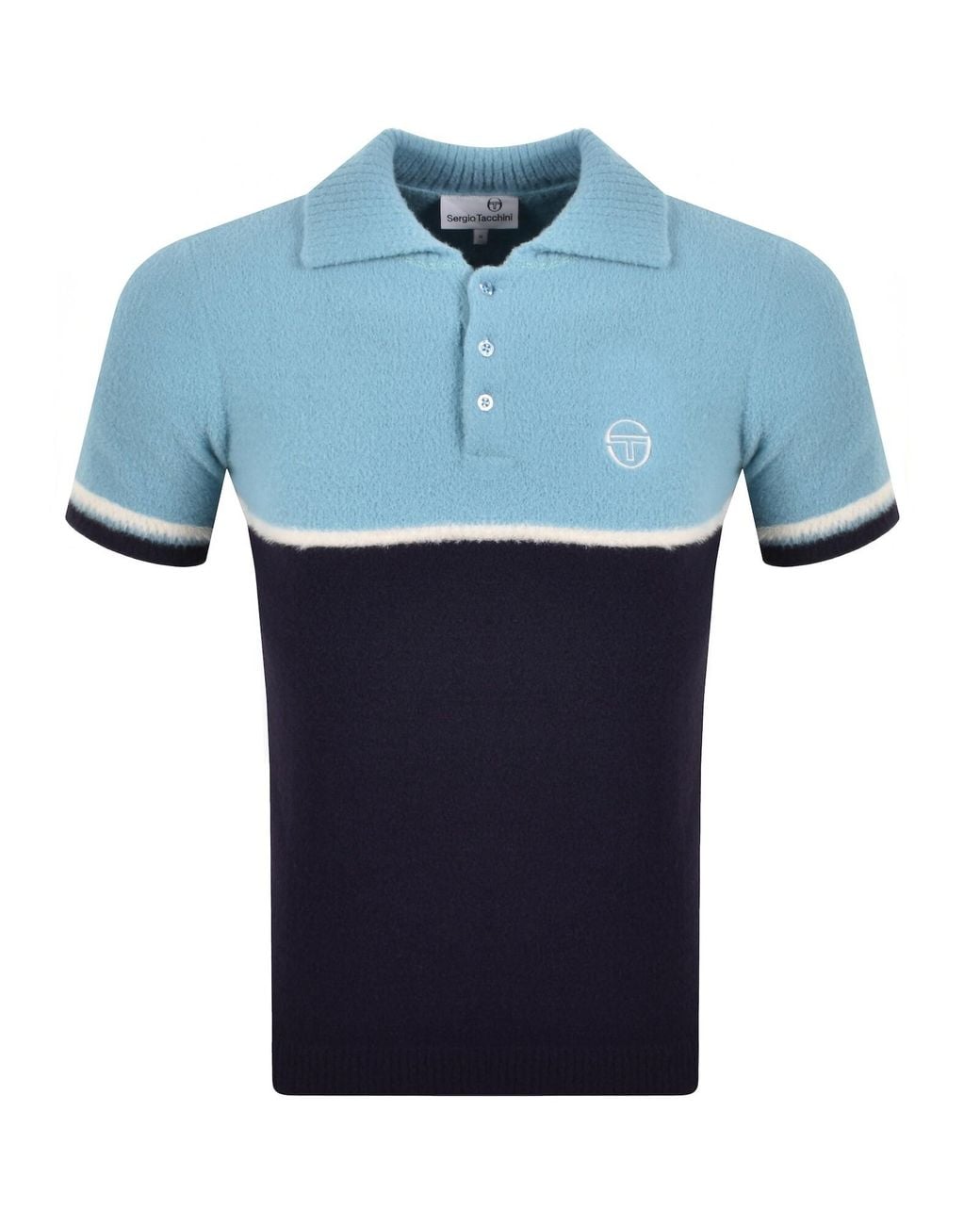 Sergio Tacchini Blue Orion Knit Polo T Shirt for men
