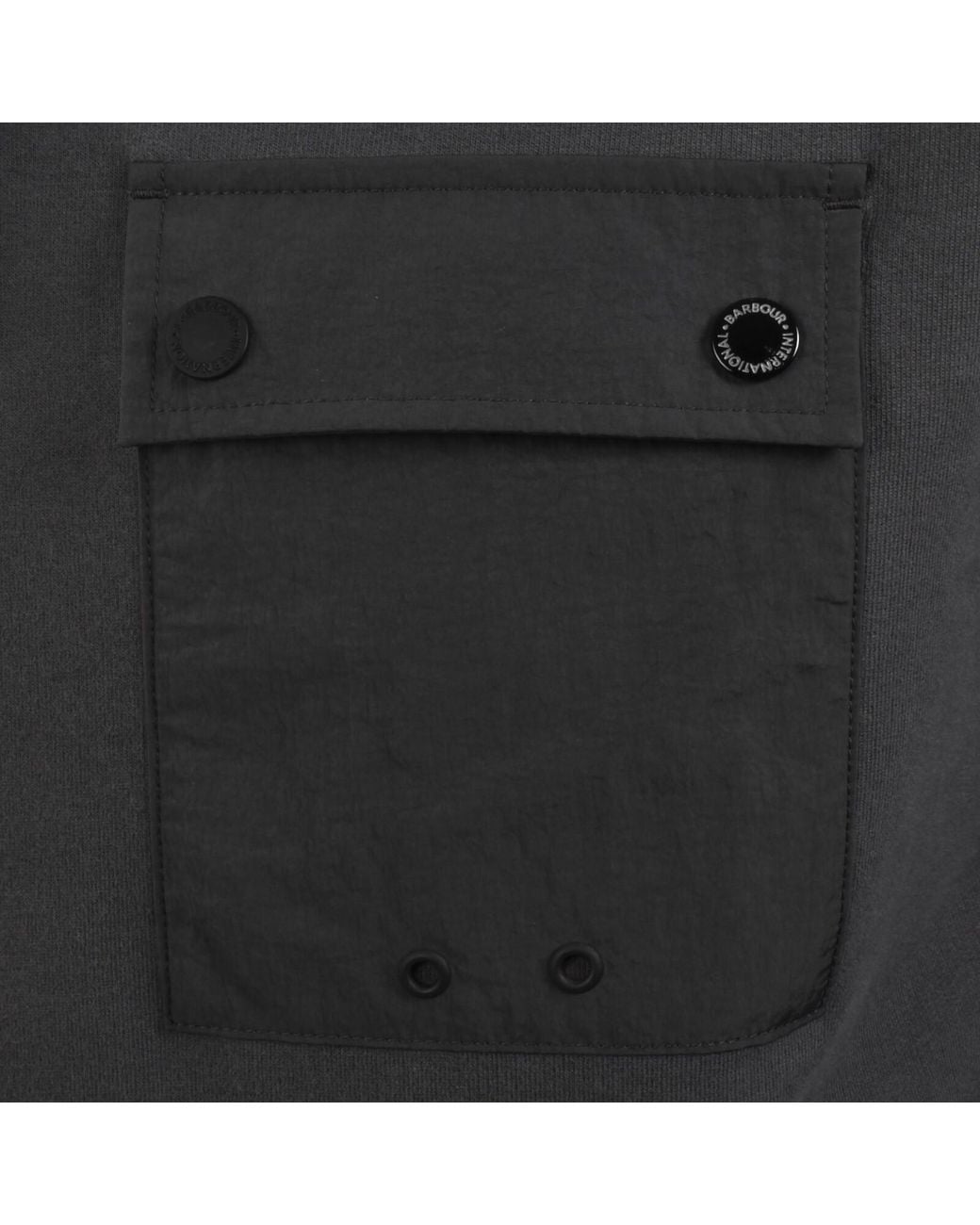 Barbour Black Inline Hoodie for men