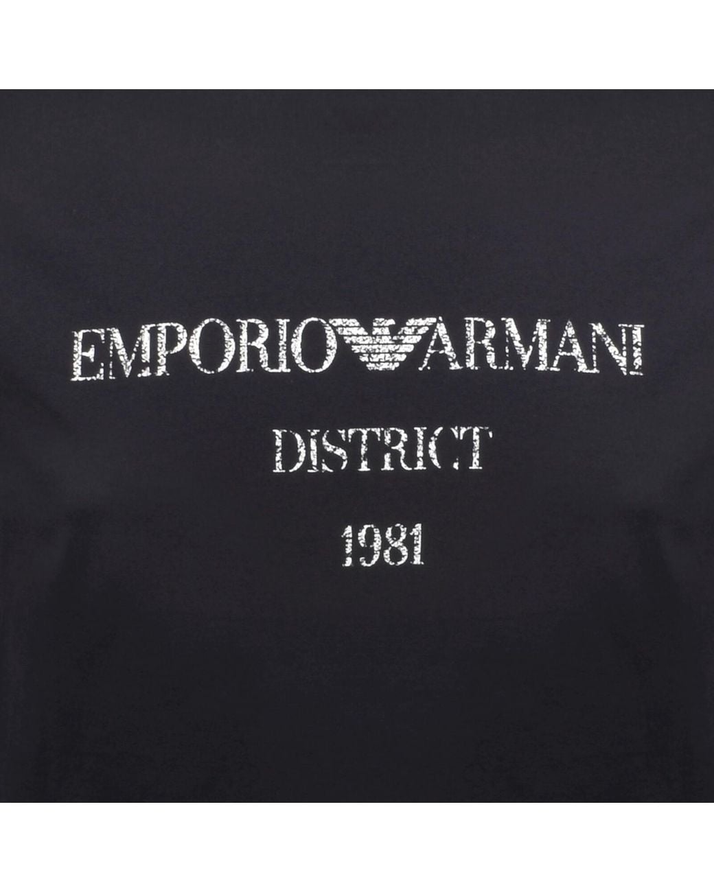 Armani Black Emporio Logo T Shirt for men
