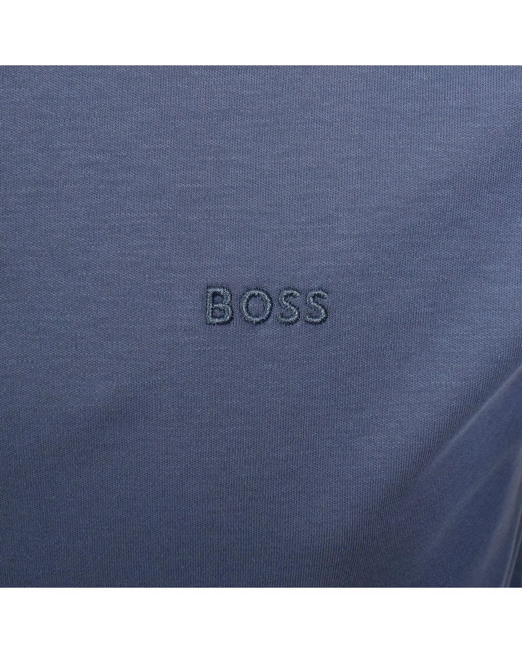 BOSS BUSINESS Blue Boss Pado 30 Long Sleeved Polo T Shirt for men