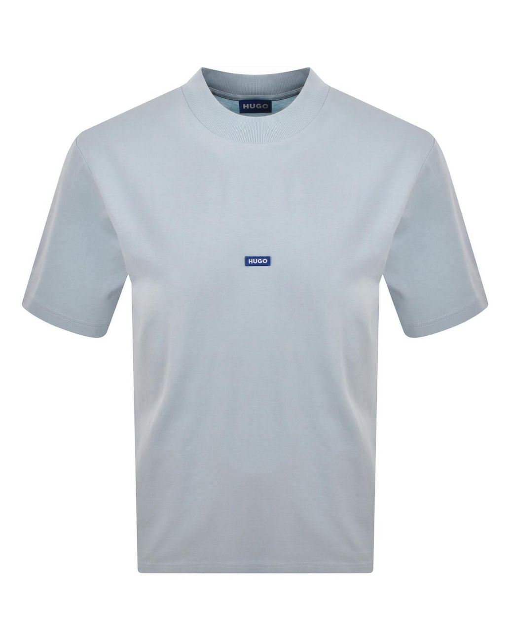 HUGO Blue Nieros Logo T Shirt Open for men